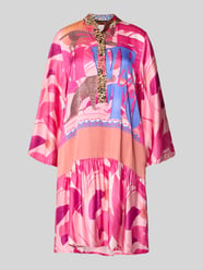 Relaxed Fit Minikleid aus reiner Viskose mit Animal-Print von miss goodlife - 27