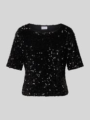 Blusentop mit Allover-Pailletten von PIECES - 36