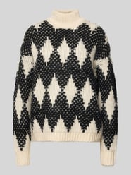 Oversized pullover met alpaca, model 'Omhu' van B.Young Beige - 11