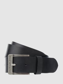Ledergürtel mit Dornschließe von CK Calvin Klein Grau / Schwarz - 41