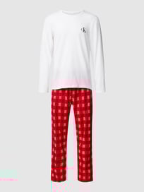 Pyjama mit Label-Details von Calvin Klein Underwear Rot - 7