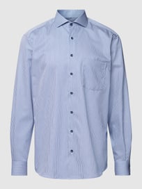 Modern Fit Business-Hemd mit Streifenmuster von Eterna Blau / Türkis - 18