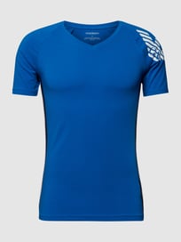 T-Shirt mit Label-Print von Emporio Armani Blau / Türkis - 29