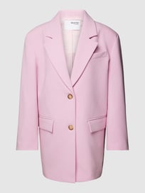 Oversized lange blazer met klepzakken, model 'TILDA' van Selected Femme Roze - 20