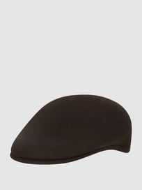 Platte pet van wol van Müller Headwear Bruin - 39