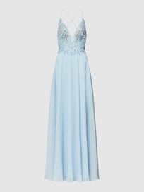Abendkleid mit Stola von Luxuar Blau / Türkis - 46