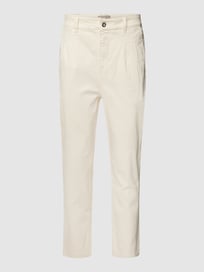 Tapered Fit Jeans mit Label-Patch von CG - Club of Gents Weiß - 28