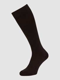 Kniekousen met stretch, model 'Family' van Falke Bruin - 2