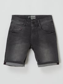 Jeansshorts mit Stretch-Anteil Modell 'Oregon' von Raizzed Grau / Schwarz - 30