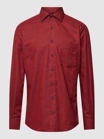 Business-Hemd mit Sportmanschetten Modell 'Kent' von Eterna Rot - 48