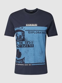 T-Shirt mit Label-Statement-Print Modell 'MANTA' von Napapijri Blau / Türkis - 29