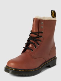 Veterboots van leer van Dr. Martens Bruin - 48