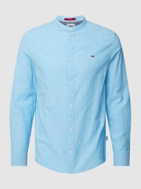 Vrijetijdsoverhemd met ronde hals, model 'MAO' van Tommy Jeans Blauw / turquoise - 39