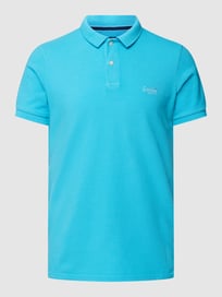 Poloshirt met logostitching, model 'VINT DESTROY' van Superdry Blauw / turquoise - 19