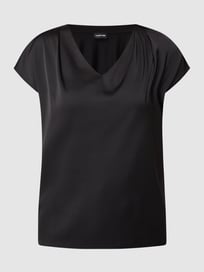 Blouseshirt met contrast aan de voorkant  van Taifun Grijs / zwart - 44