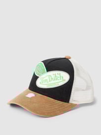 Basecap mit Label-Patch Modell 'RUSSEL' von Von Dutch Grau / Schwarz - 24