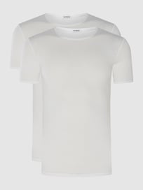 T-Shirt mit Stretch-Anteil im 2er-Pack von Bikkembergs Weiß - 46