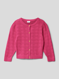 Gebreid jack met ajourpatroon, model 'DESOLLE' van Name It Roze - 37