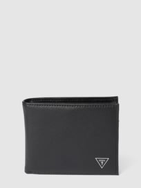 Portemonnaie mit Logo-Patch von Guess Grau / Schwarz - 11