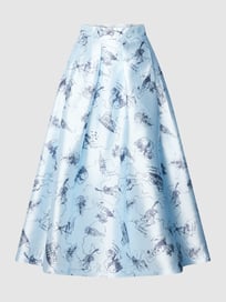 Midirok met motiefprint, model 'Juna' van Stella Nova Blauw / turquoise - 2