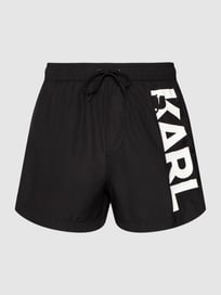 Badehose mit Logo-Print von Karl Lagerfeld Beachwear Grau / Schwarz - 21