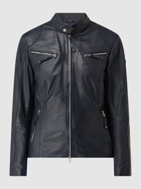 Lederjacke aus Lammleder  von Cabrini Blau / Türkis - 34