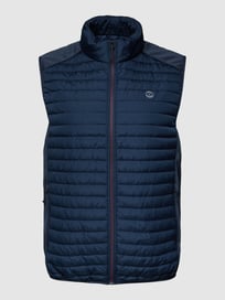 PLUS SIZE Weste mit Label-Print Modell 'Colla' von Jack & Jones Plus Blau / Türkis - 19