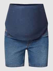 Zwangerschapsbermuda met elastische band, model 'AMY SKINNY' van Mamalicious Blauw / turquoise - 30