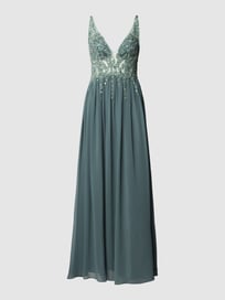 Abendkleid mit Ziersteinen von Mascara Grün - 29