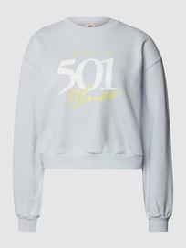 Cropped Sweatshirt mit Label-Details von Levi's® Blau / Türkis - 40