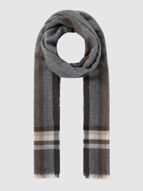 Schal mit Tartan-Karo  von Fraas Grau / Schwarz - 3
