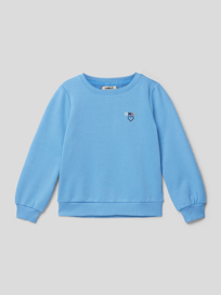 Sweatshirt mit Label-Stitching Modell 'NOOMI' von Only Blau / Türkis - 32