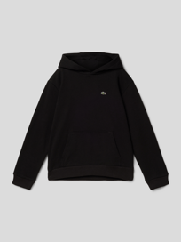 Hoodie mit Label-Patch von Lacoste Grau / Schwarz - 39