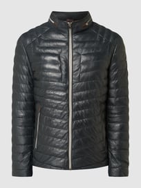 Steppjacke in Leder-Optik Modell 'Malik' von Milestone Blau / Türkis - 30