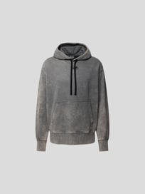 Oversized Hoodie in melierter Optik von Diesel Grau / Schwarz - 19