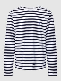 Longsleeve mit Streifenmuster Modell 'LINDEN' von Tiger Of Sweden Blau / Türkis - 30