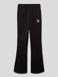 Flared Cut Hose mit Label-Stitching Modell 'CLASSICS' von Puma Grau / Schwarz - 8