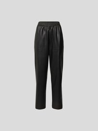 Hose in Leder-Optik von Tibi Grau / Schwarz - 7