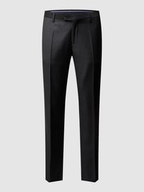 Slim Fit Anzug-Hose aus Schurwolle von CG - Club of Gents Grau / Schwarz - 36