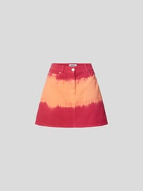 Jeansrock im Batik-Design von MSGM Rot - 13