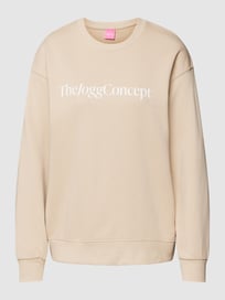 Sweatshirt met extra brede schouders, model 'Safine' van TheJoggConcept Bruin - 21