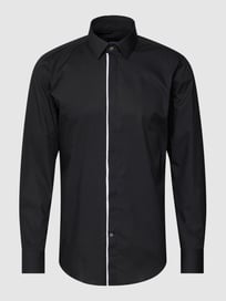 Zakelijk overhemd met knoopsluiting, model 'Hank' van BOSS Grijs / zwart - 39