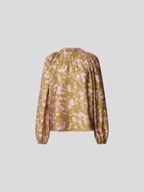 Schluppenbluse mit Allover-Muster von Stine Goya Braun - 5