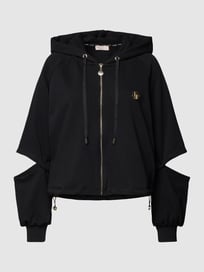 Sweatjacke mit Cut Outs von LIU JO SPORT Grau / Schwarz - 38