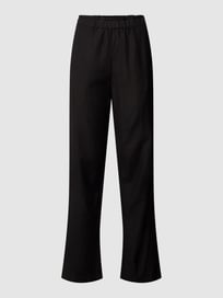 Broek met elastische band, model 'PRISILLA' van Vila Grijs / zwart - 2