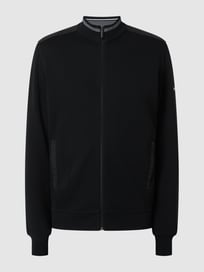 Sweatjacke mit Stehkragen  von bugatti Grau / Schwarz - 46