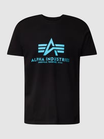 T-Shirt mit Logo von Alpha Industries Blau / Türkis - 40