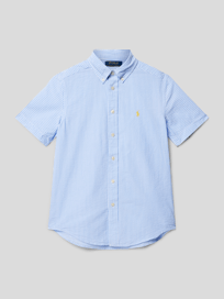 Hemd mit Label-Stitching von Polo Ralph Lauren Teens Blau / Türkis - 10