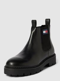 Chelsea Boots aus Leder Modell 'HERITAGE' von Tommy Jeans Grau / Schwarz - 48