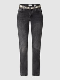 Girlfriend Fit Jeans mit Stretch-Anteil Modell 'Masha' von Rosner Grau / Schwarz - 24